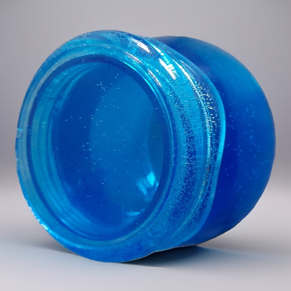 Pot non alimentaire bleu transparent