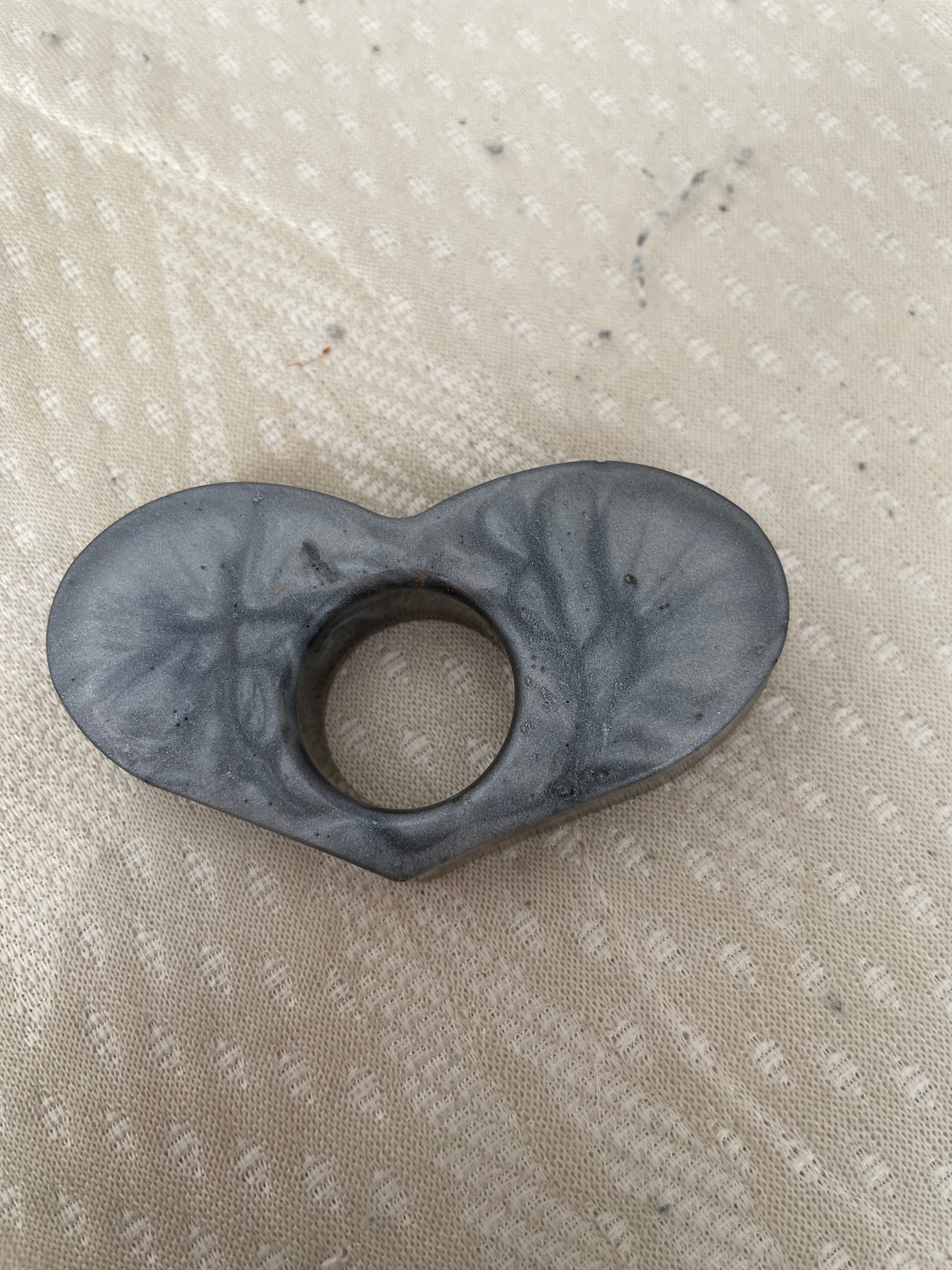 Bague de lecture coeur grise