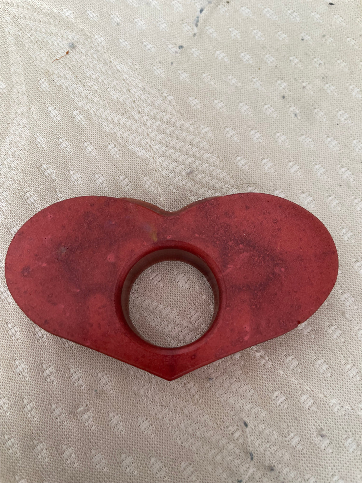 Bague de lecture coeur bronze