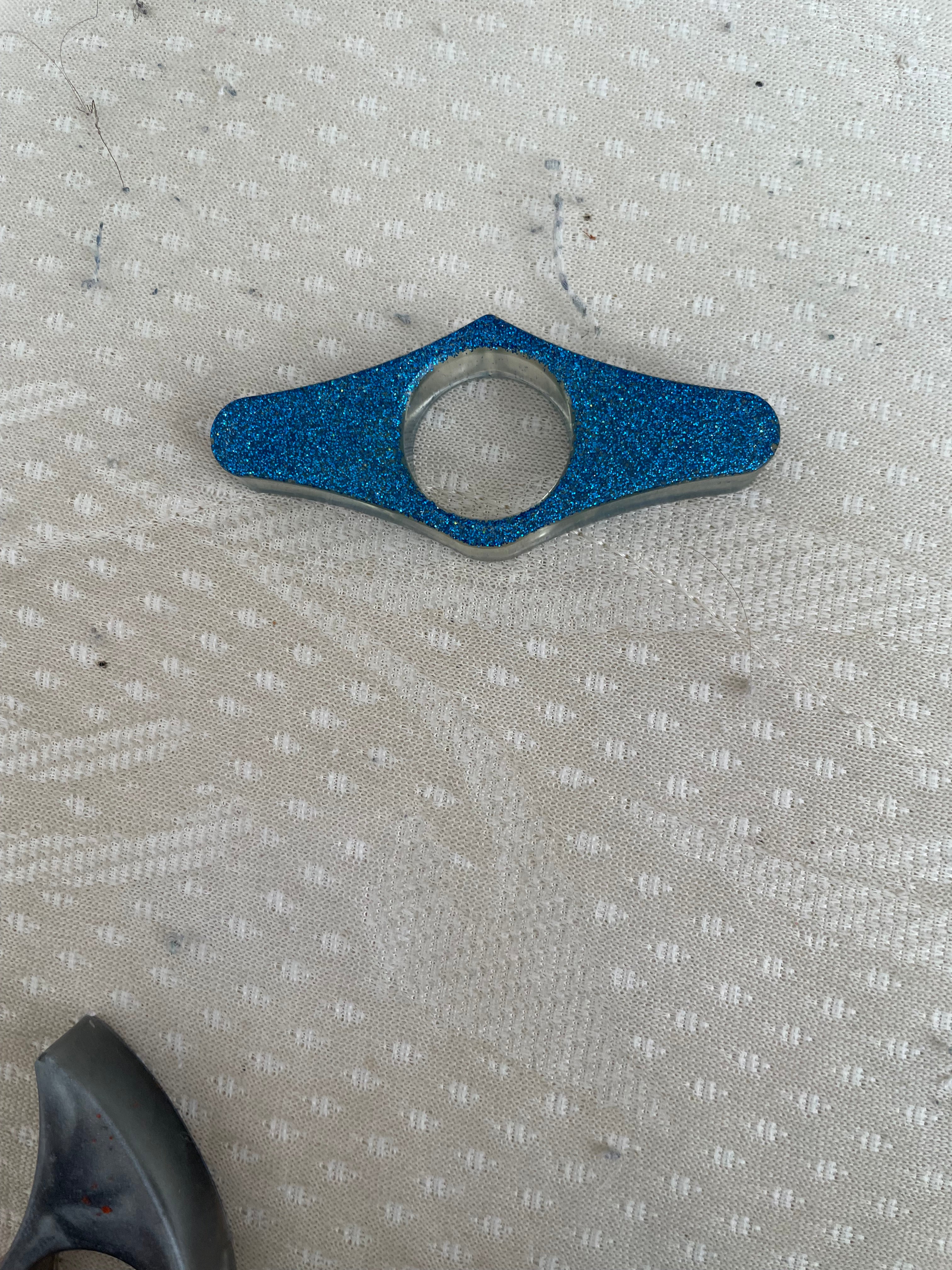 Bague de lecture n°1  pailletté bleu