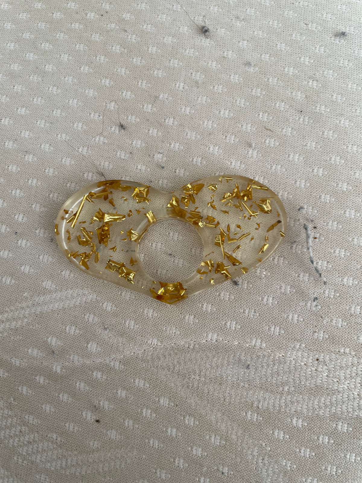 Bague de lecture coeur feuille doré