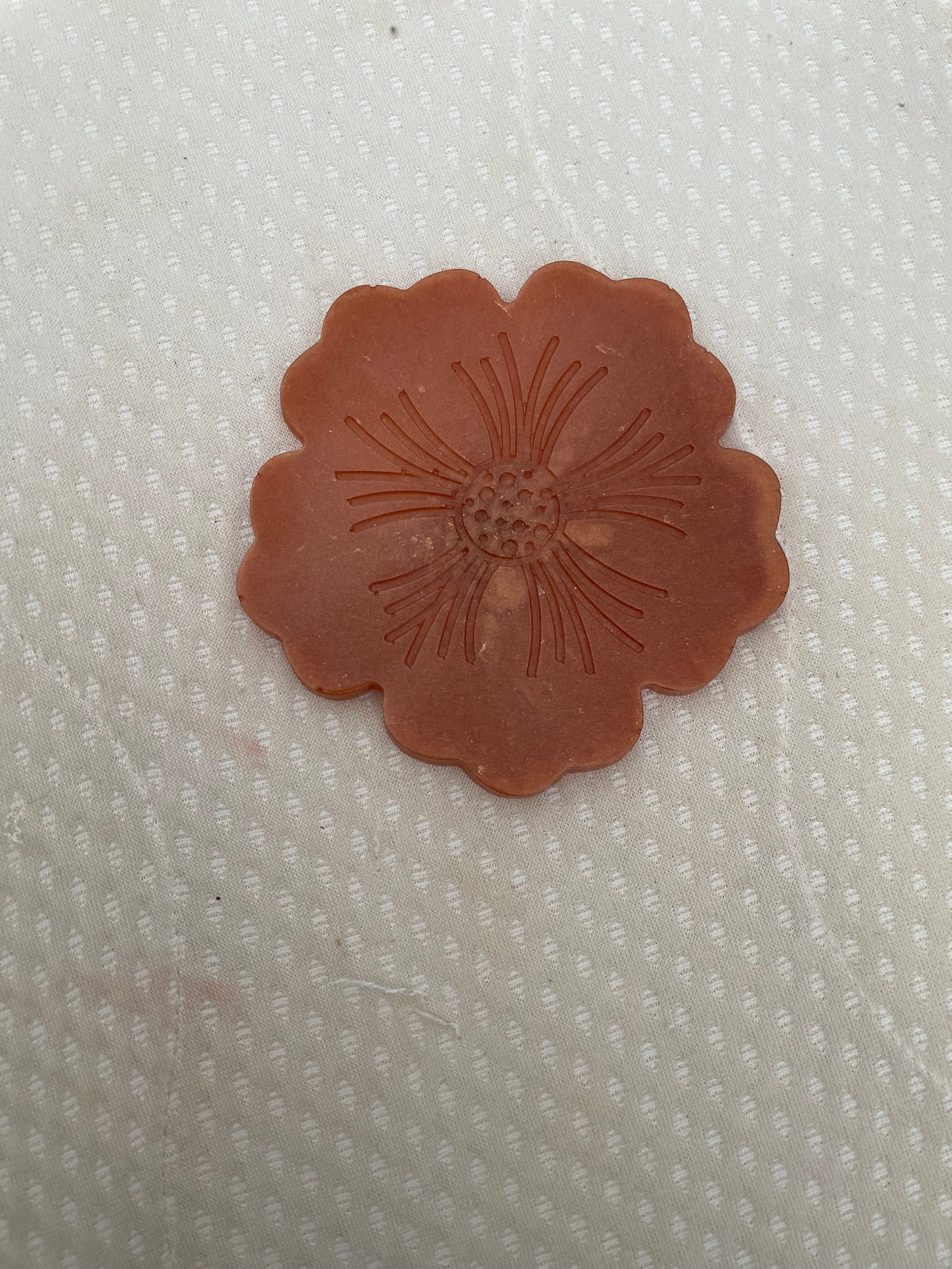 Dessous de verre en fleur bronze par 2