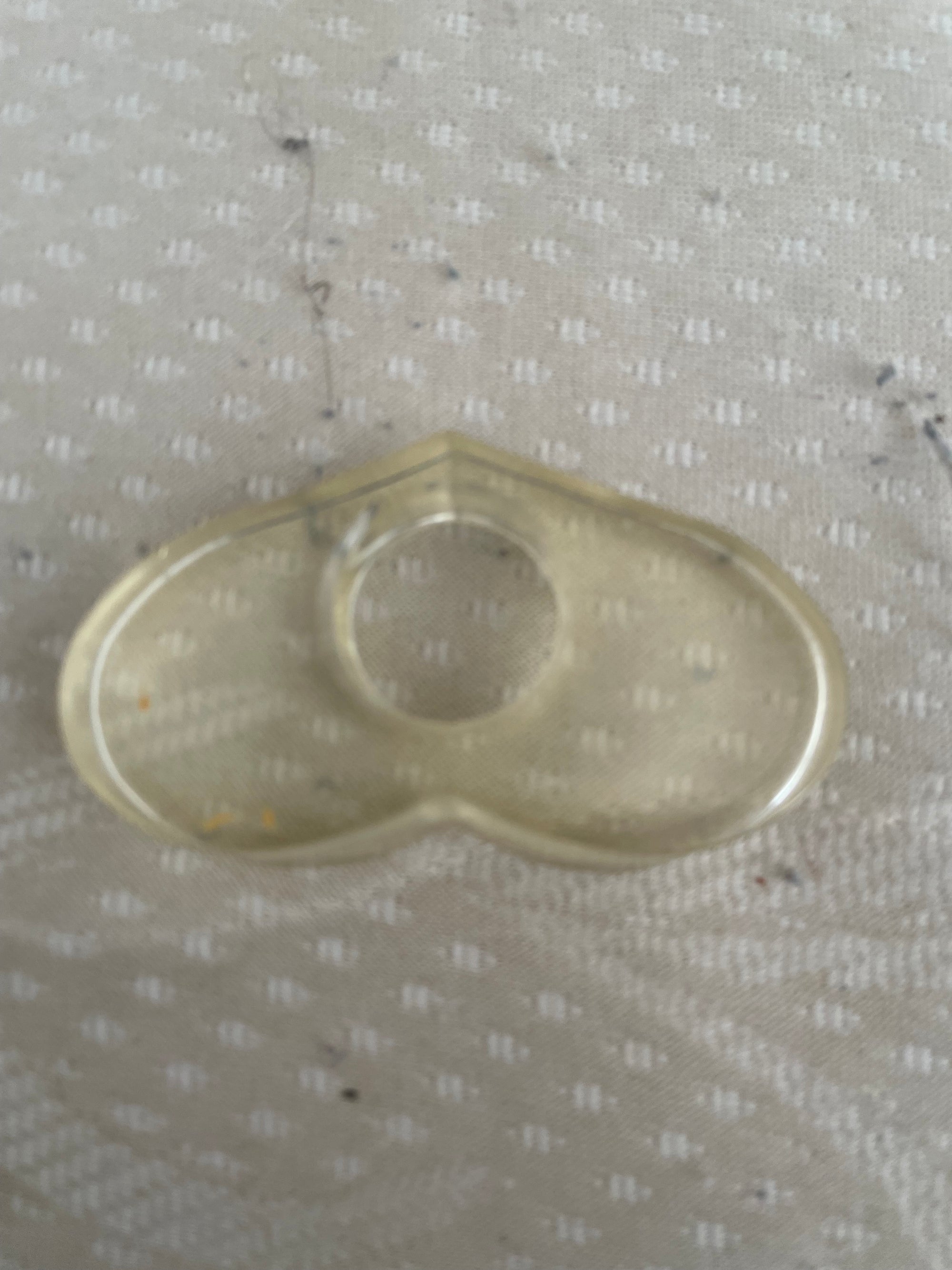 Bague de lecture coeur transparent