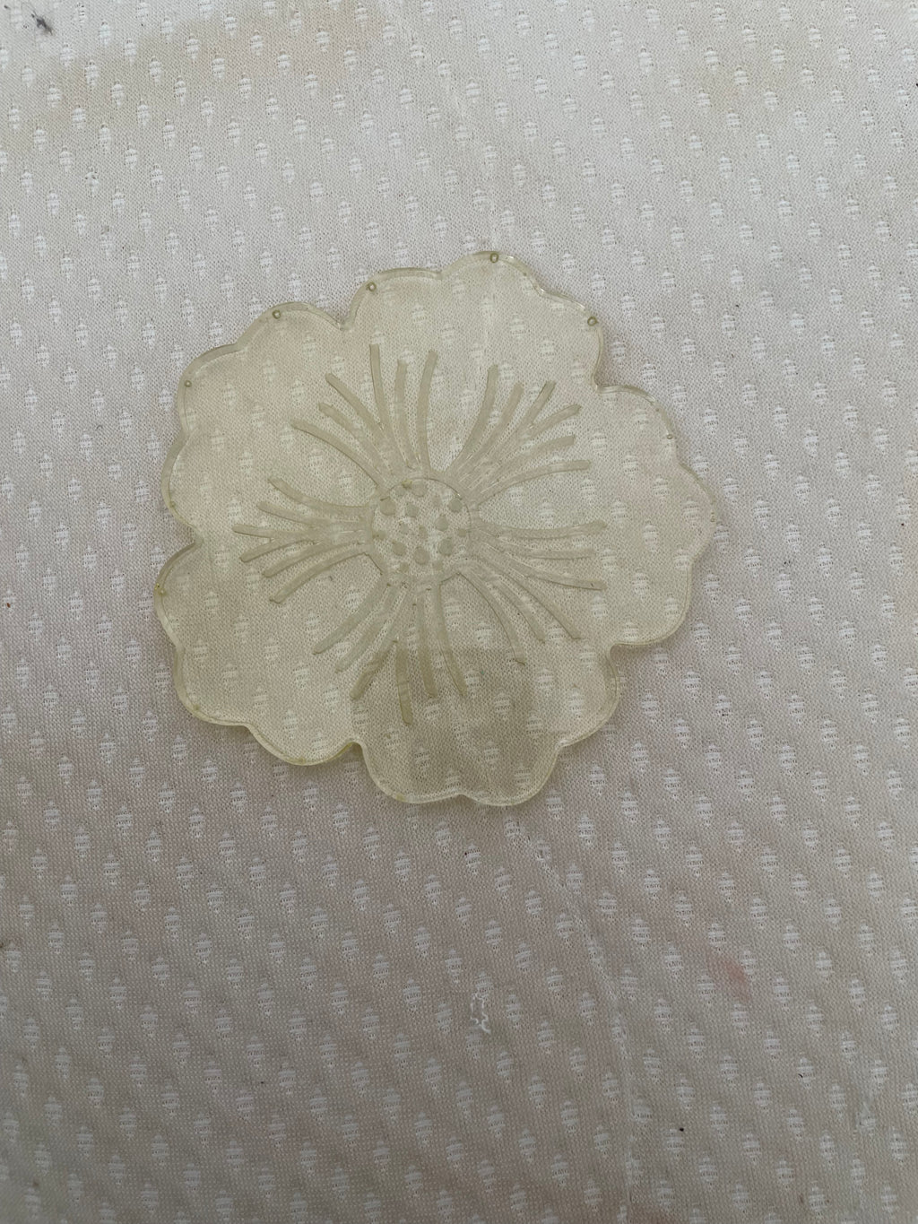 Dessous de verre en fleur par deux  Jaune transparent paillette