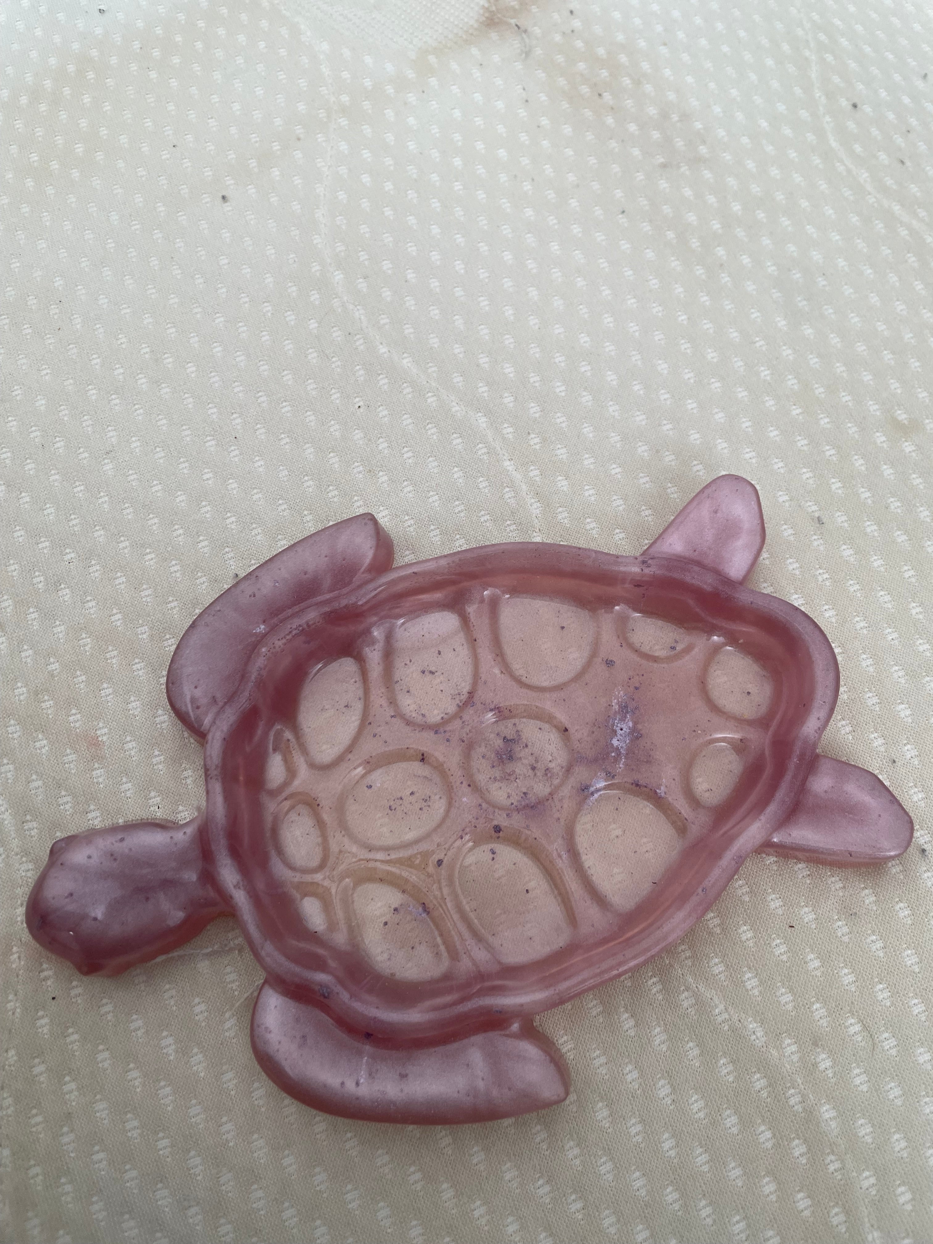 Plateau tortue violet transparent