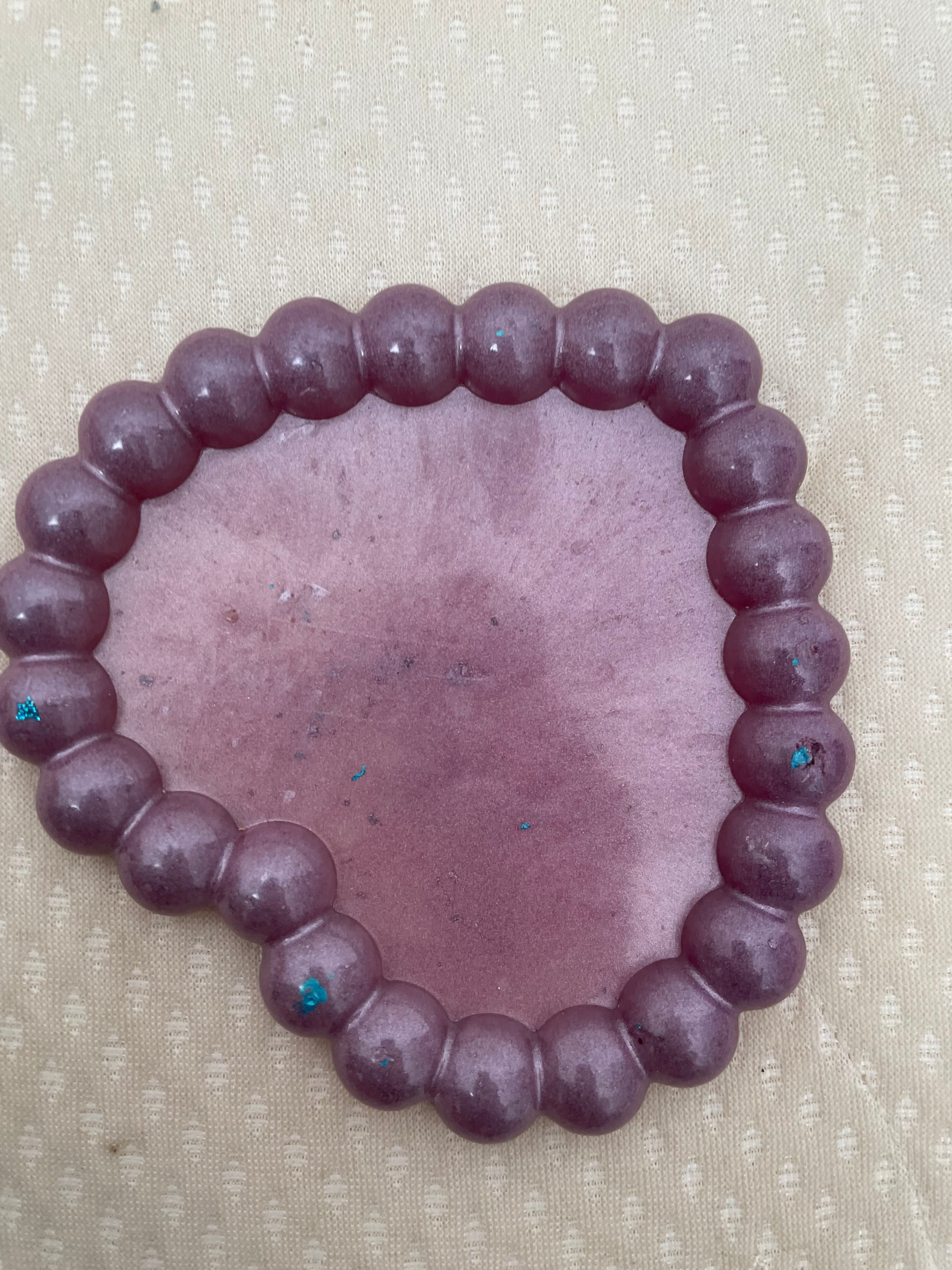 Vide poche coeur buble violet