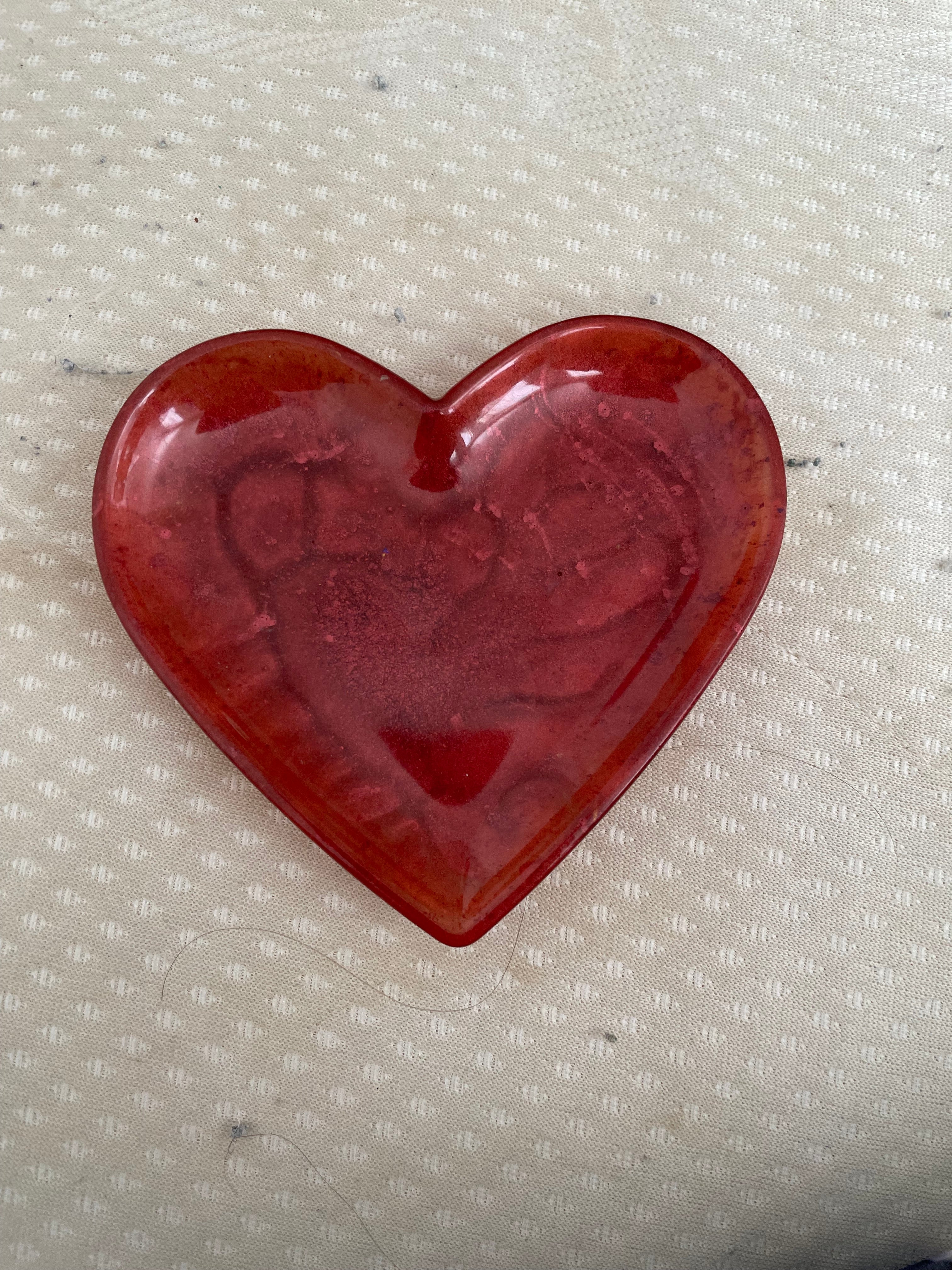 Vide poche coeur bronze