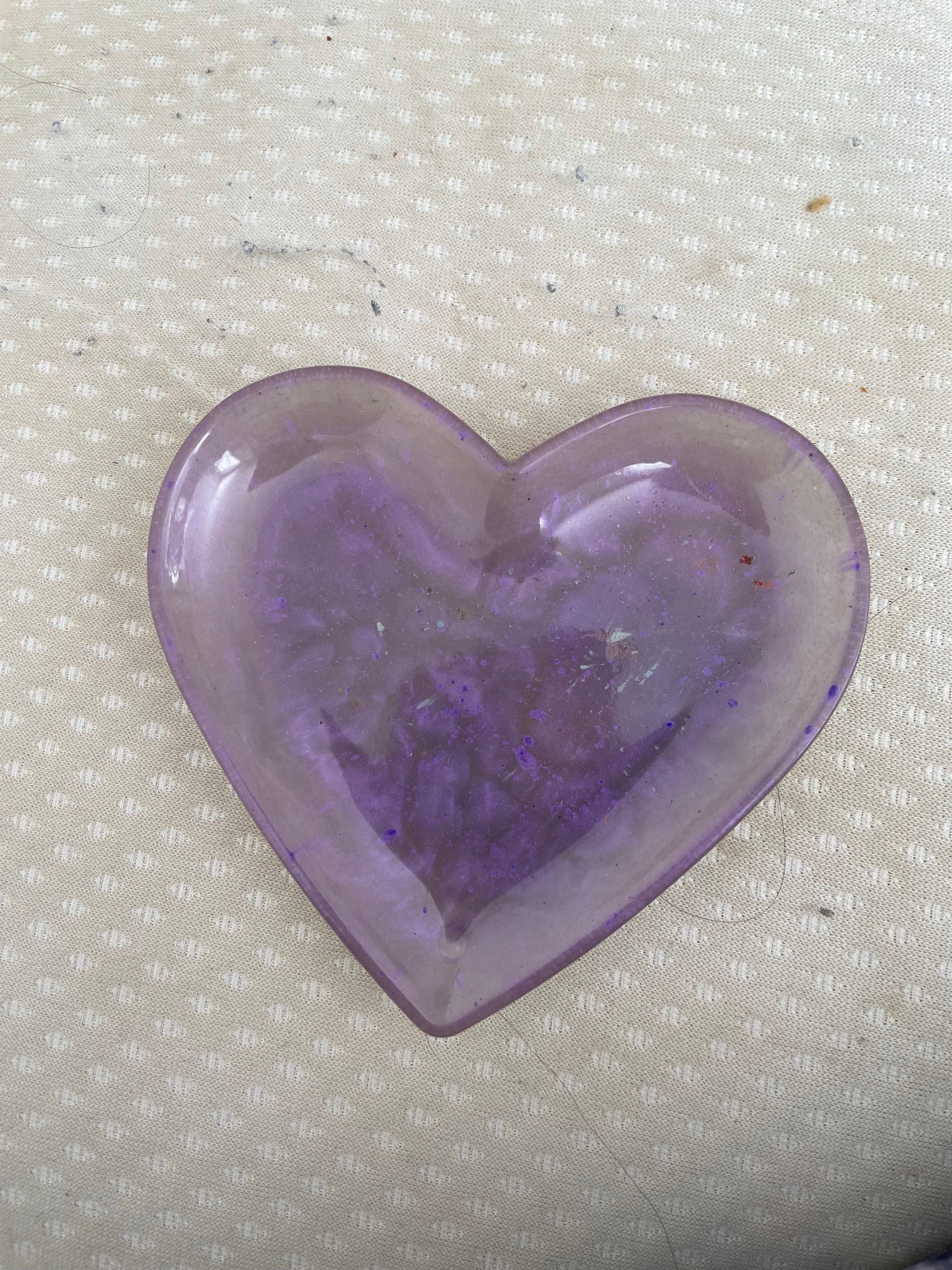 Vide poche coeur Violet transparent