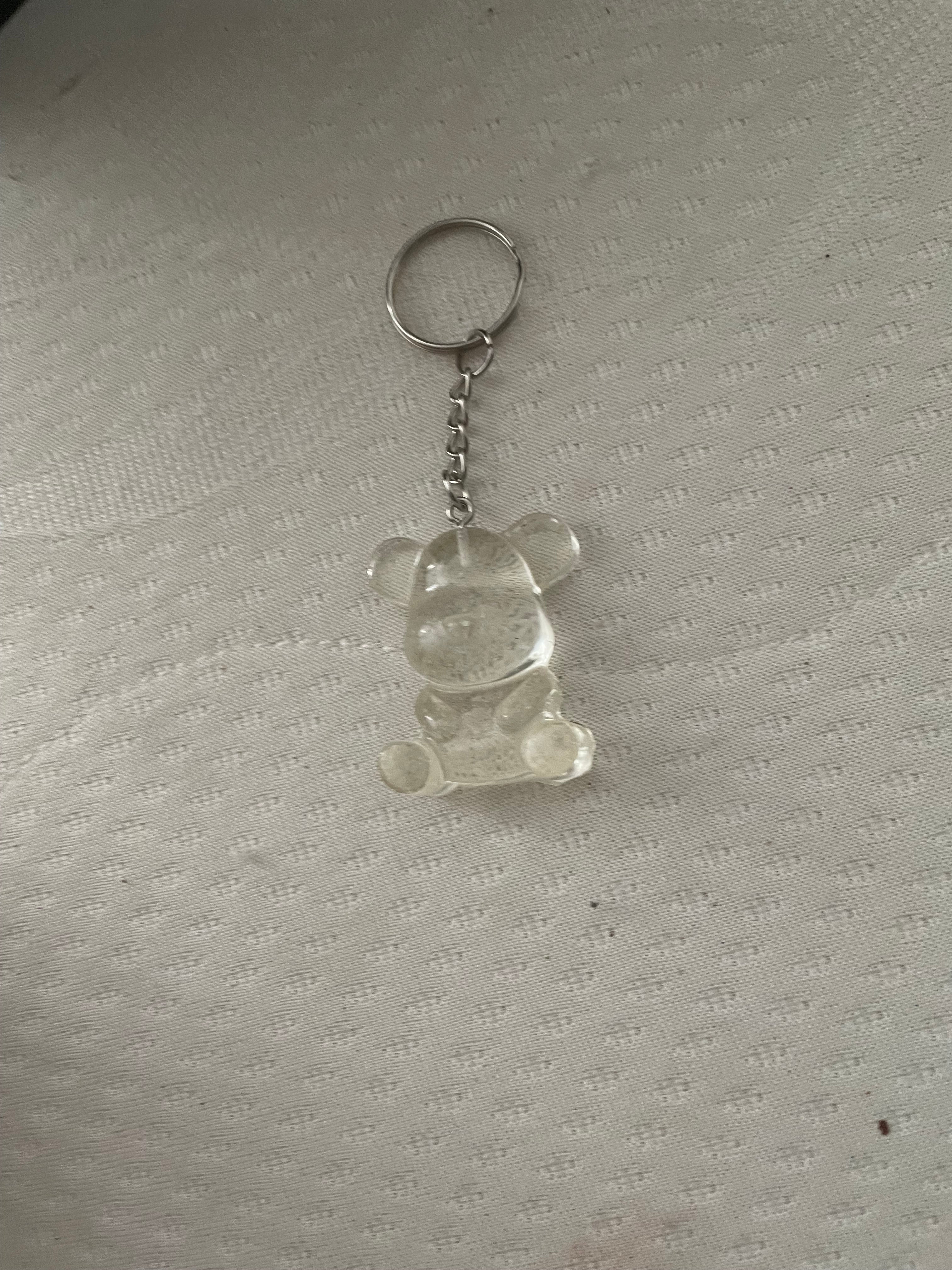 Porte clé moyen ours transparent